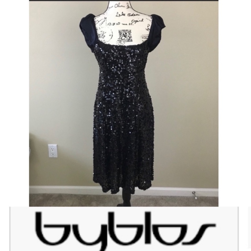 Byblos Silk Sequined Evening Dress originally $600